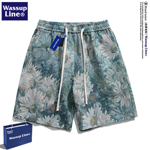 WASSUPLine五分裤男款潮牌短裤