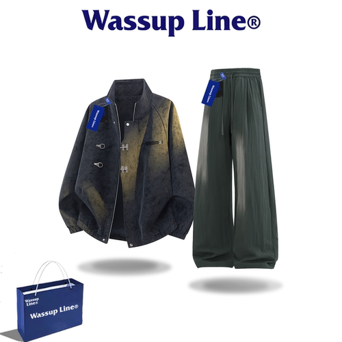 WASSUPLINE潮牌男秋两件套夹克