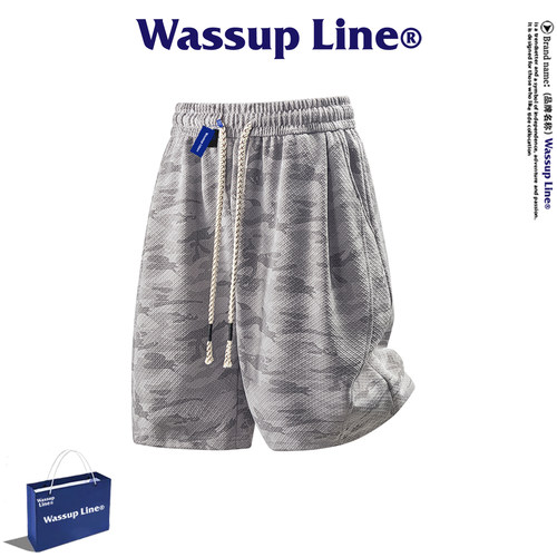 WASSUPLine潮牌舒适凉感短裤男
