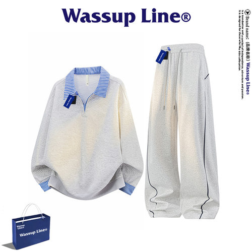 WASSUPLine潮牌时尚休闲套装男