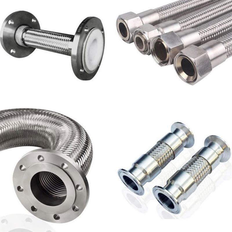 厂家生产衬四氟金属软管波纹管法兰金属软管阻燃包塑金属软管
