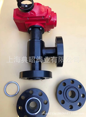 电动高压角式截止阀RJ面2500LB  电动开关角式法兰截止阀 WCB CF8