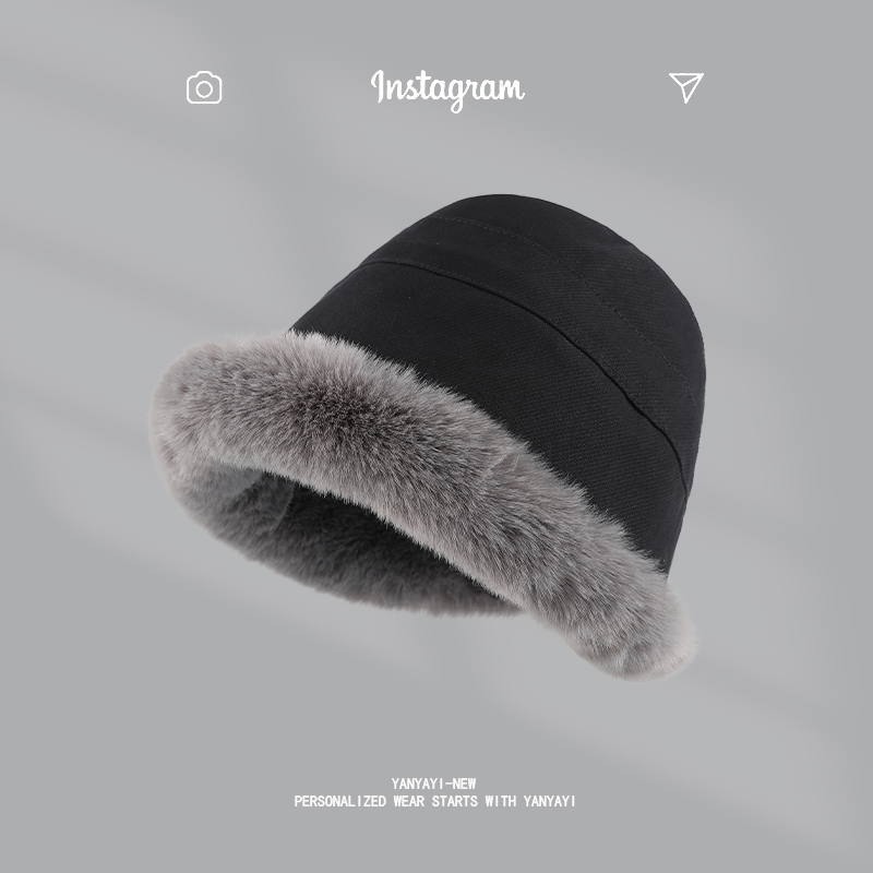 帽子女冬天日系百搭羊羔毛防风寒