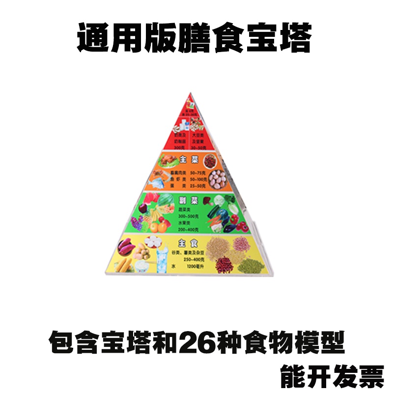 2021新p版中国居民平衡营养指导膳食宝塔模型仿真食物