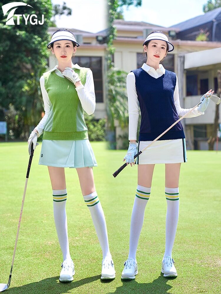 高尔夫服装女士背心秋冬季无袖保暖上衣柔软防寒服装马甲golf女装