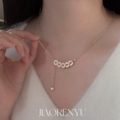 新品 轻奢高级感毛衣链女 碎冰冰五帝钱爆闪锆石项链 9折 浮光碎金