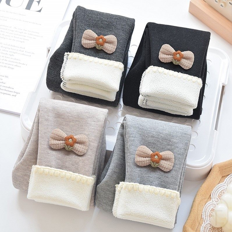 女童打底裤秋冬款外穿儿童裤子秋装加绒加厚冬季中小童保暖长裤