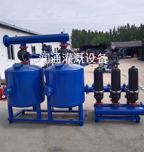 砂石过滤器自动滴灌喷灌大棚农业灌溉设备双罐反冲洗砂石过滤器
