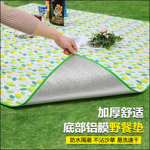 户外露营野餐垫防潮垫加厚便携帐篷地垫草坪坐垫防水铝膜沙滩垫子