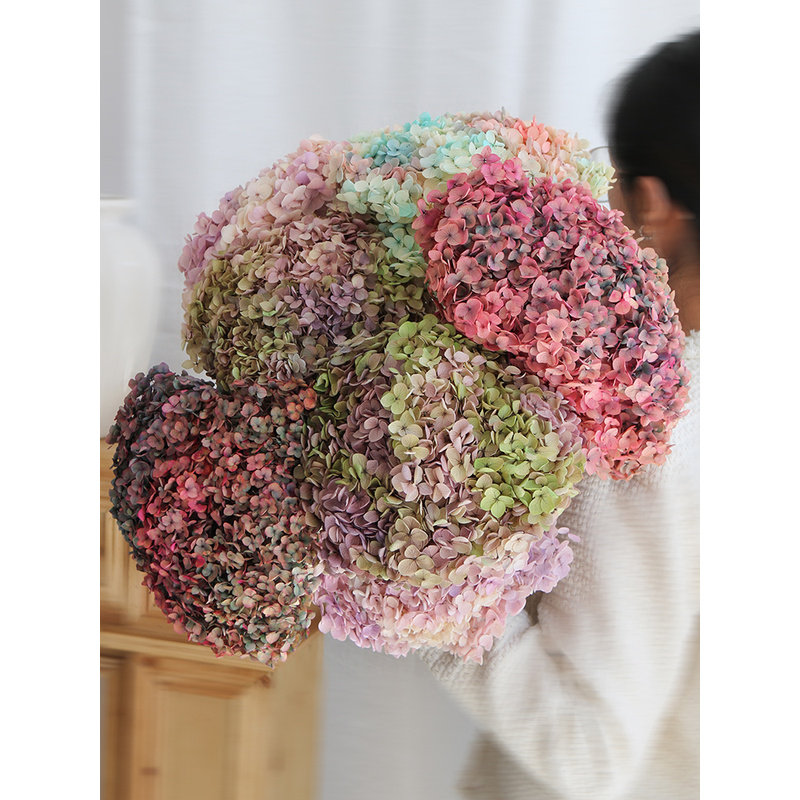 绣球永生花干燥花花束北欧日式家居装饰艺术品摆件客厅插花天然