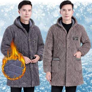 连帽棉服外套棉袄 罩衣加绒工作服加厚棉衣中长款 四川省服长款 冬季
