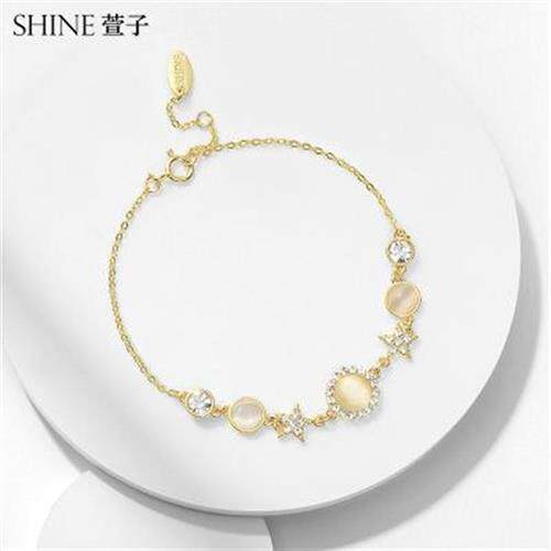 感个性潮时尚气质手链女手r饰韩版饰品设计shine萱子清新灵动简约