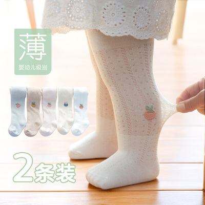 春夏季女童连裤袜子不掉档配裙子