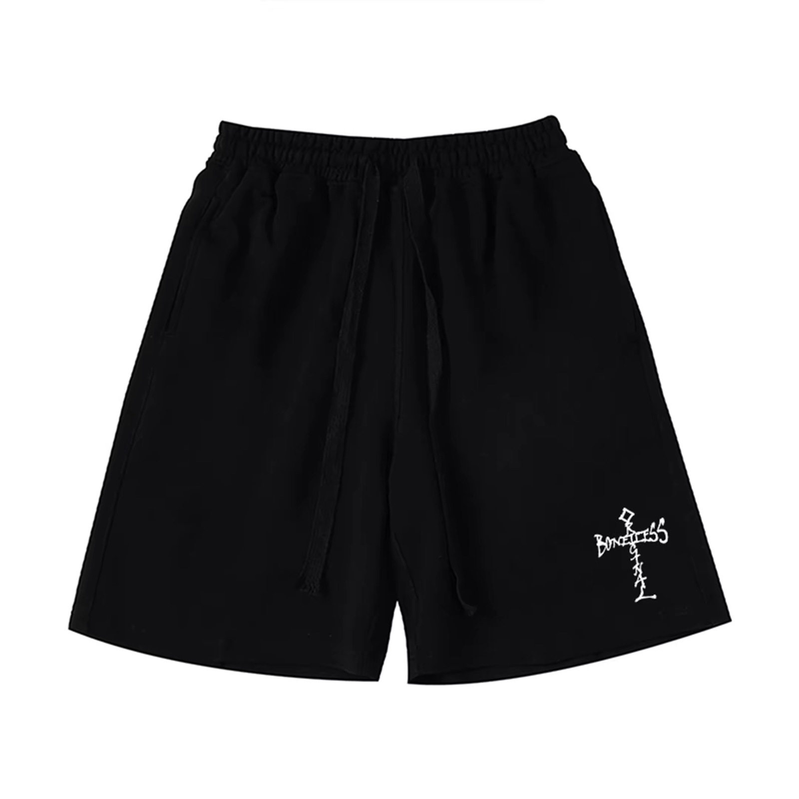 2026夏季新款松紧腰休闲短裤男运动立体抽绳韩系宽松慵懒风五分裤