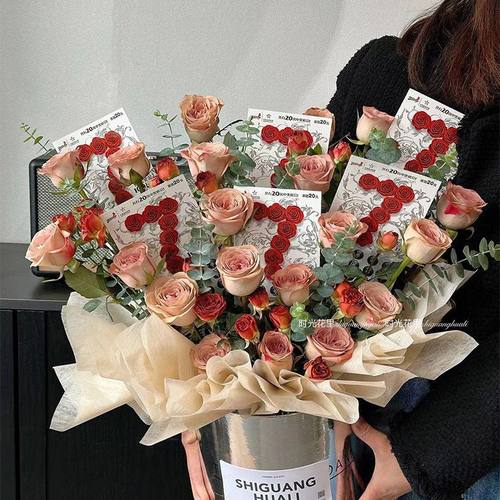 暴富抱抱桶有钱花束diy材料包