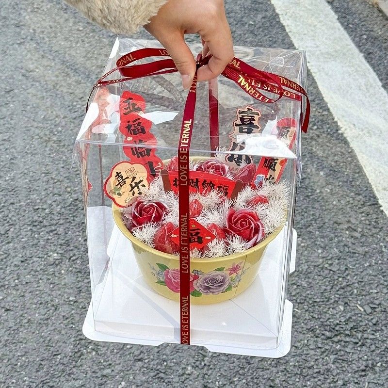 草莓蛋糕搪瓷盆手工diy材料包