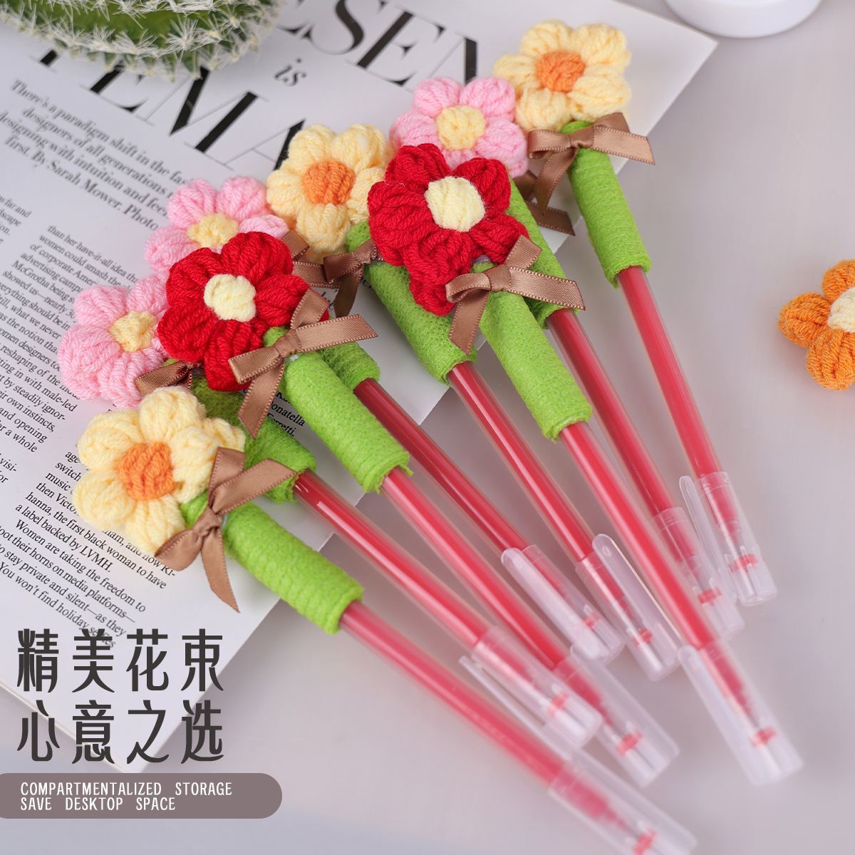 教师节老师礼物红笔花束