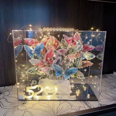 情人节有钱花蝴蝶花束diy材料包