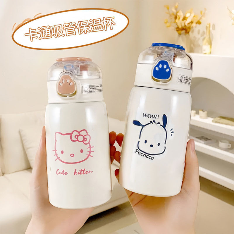 可爱ins猫爪吸管保温杯31