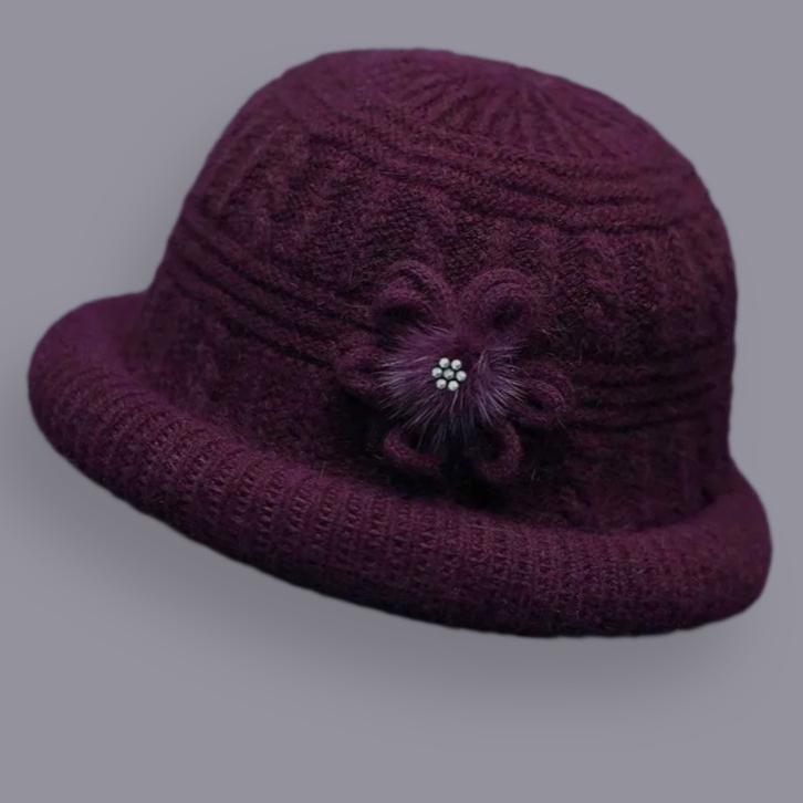 季中老年人毛线妈妈帽老太太毛线帽子女加绒保暖奶奶针织帽子