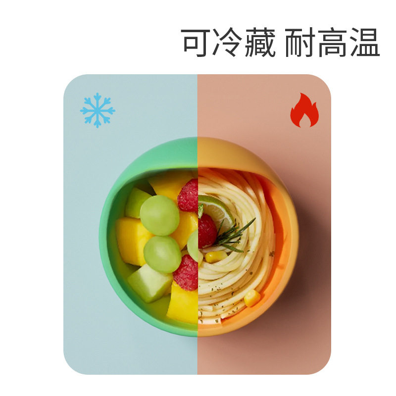 婴儿辅食碗宝宝专用吃饭防烫训练自主硅胶吸盘儿童餐具喂食吸盘碗