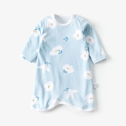 宝宝睡衣春秋婴儿衣服秋装连体衣儿童家居服纯棉全棉睡袍睡裙浴袍
