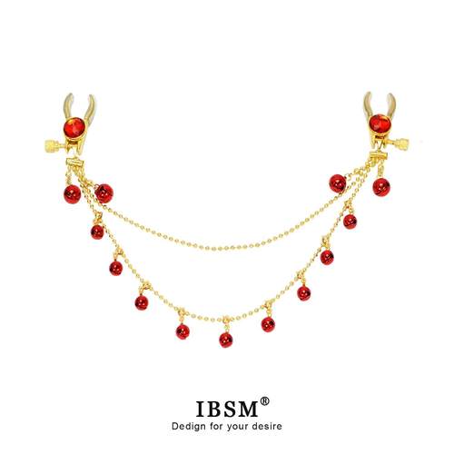 红宝石流苏铃铛夹