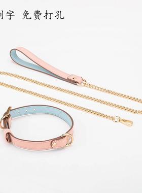 项圈女定制刻字皮质choker项链