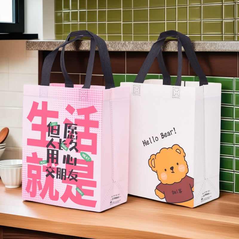 新款保温袋铝箔加厚手提袋外送打包袋便当袋保温袋不织布外送袋