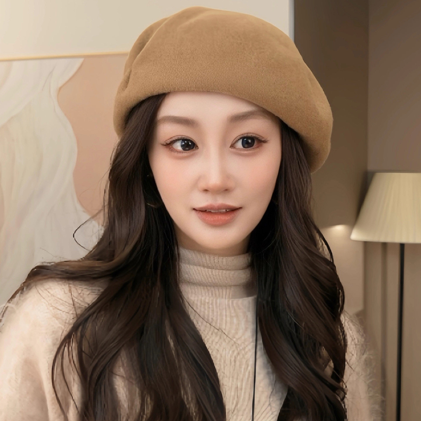 日系设计师款100%羊毛气质贝雷帽