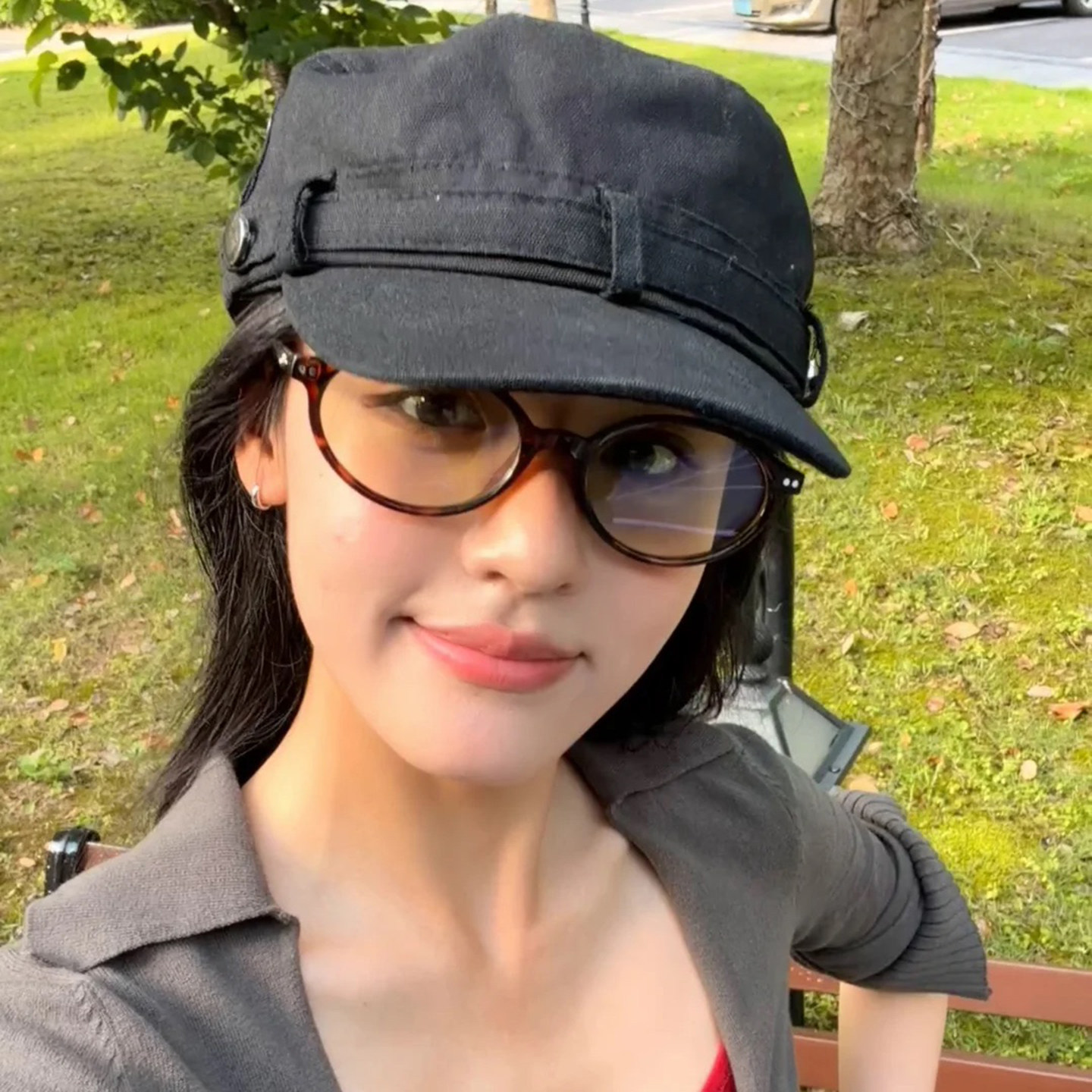 韩系百搭日系复古平顶报童帽女