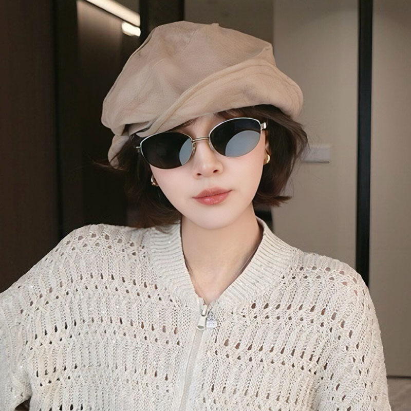 秋季女款显脸小针织贝雷帽