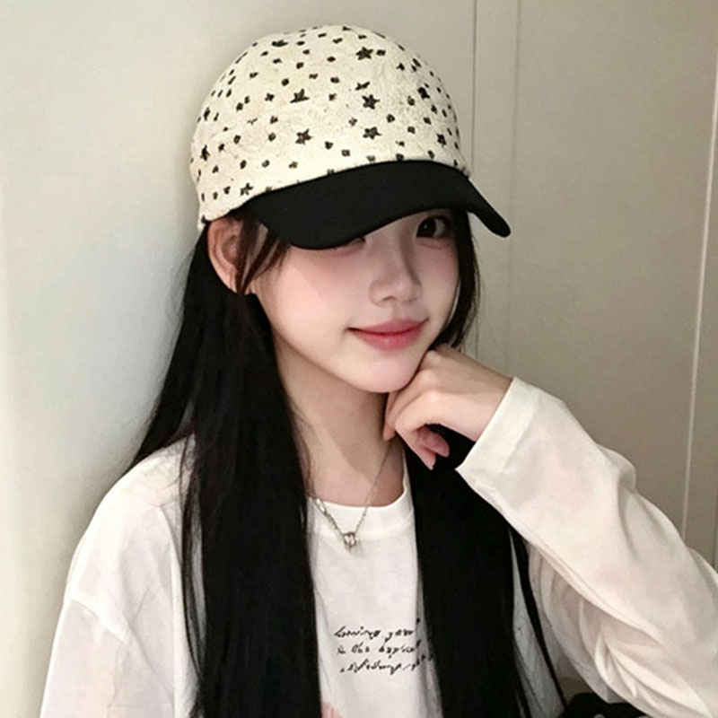 秋季星星拼接报童帽女大头围
