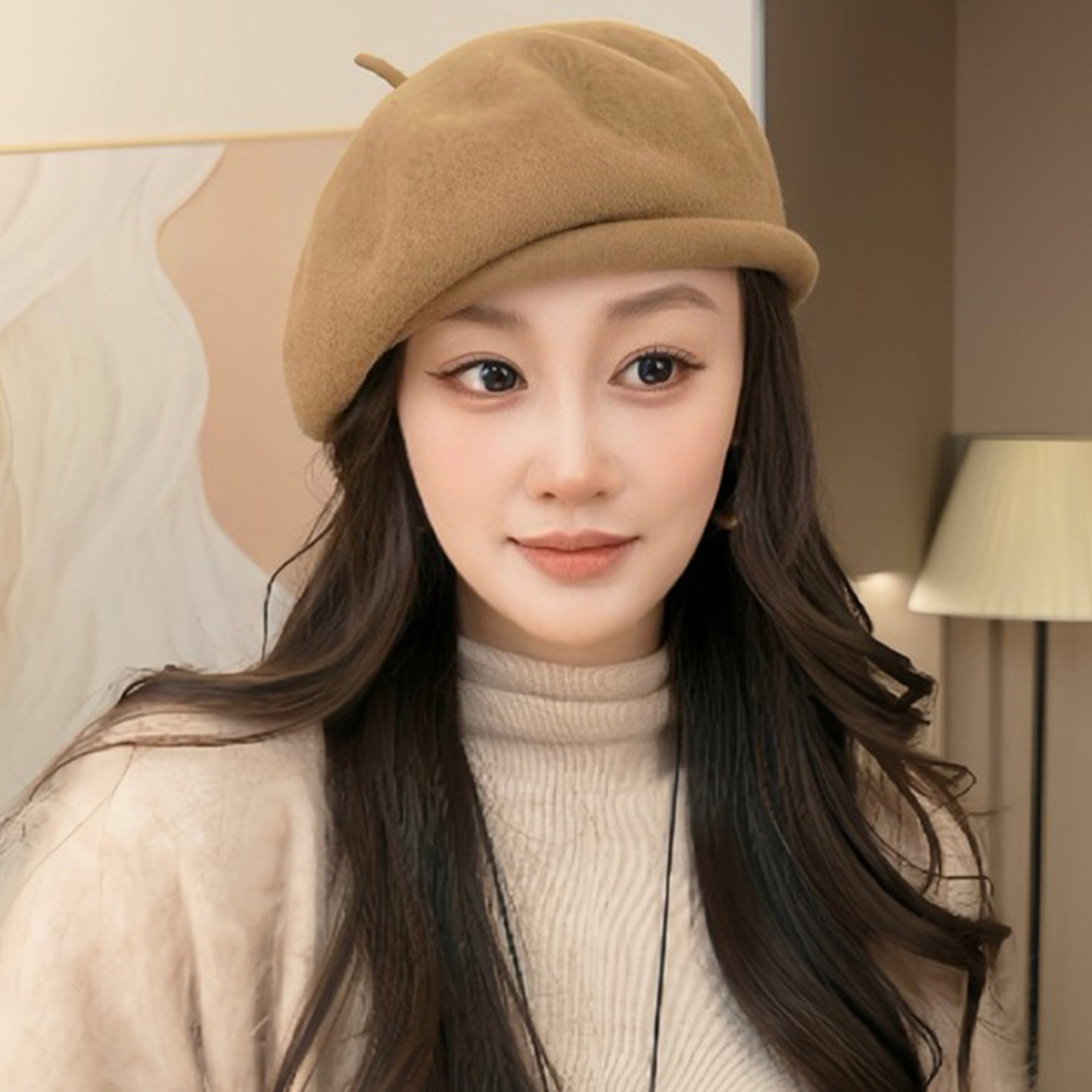 日系纯色羊毛贝雷帽子女士冬季百搭保暖气质显脸小画家帽蓓蕾帽潮,服饰配件/皮带/帽子/围巾,帽子,淘宝优惠券,粉丝福利购,淘宝优惠卷