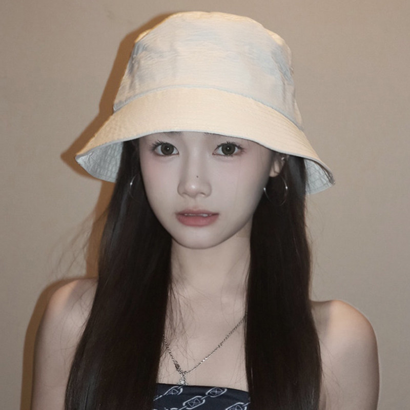 夏季日系简约宽檐显脸小渔夫帽女