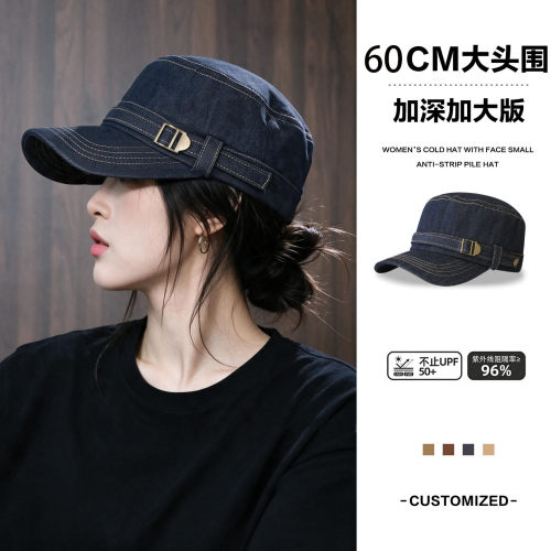 日系工装牛仔宽檐显脸小马术帽