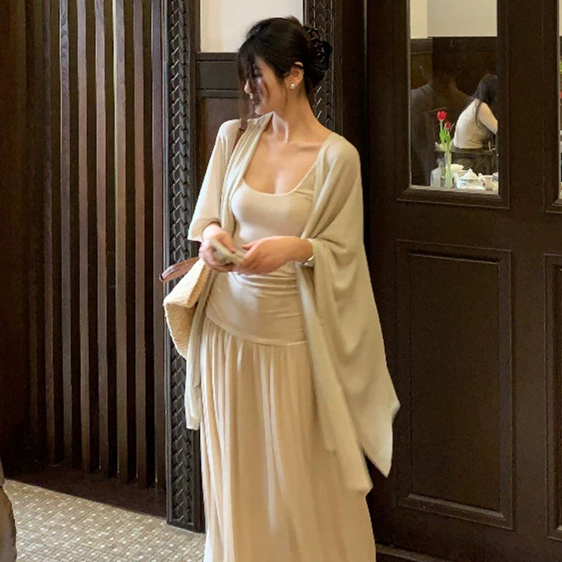 夏季慵懒风针织防晒披肩女士