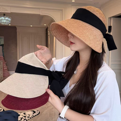 老钱风防晒帽空顶帽子女夏季出游