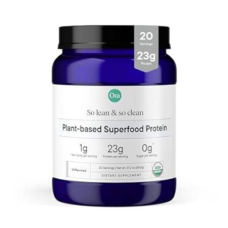 Ora Organic Vegan Protein Powder - 23g Plant Based Pea Pr