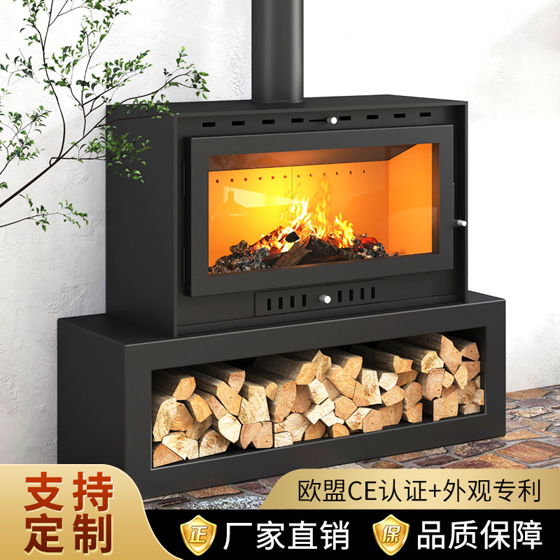 Camiol卡米奥壁炉真火燃木柴家用钢板自建别墅民宿农村取暖炉定制