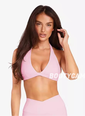 *csb挂脖背心~带胸垫yuan标SerenityCe*lineCrop美背内搭瑜伽