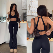 带胸垫SelenaCrop美背弹力包裹运动文胸 csb文胸y标3色