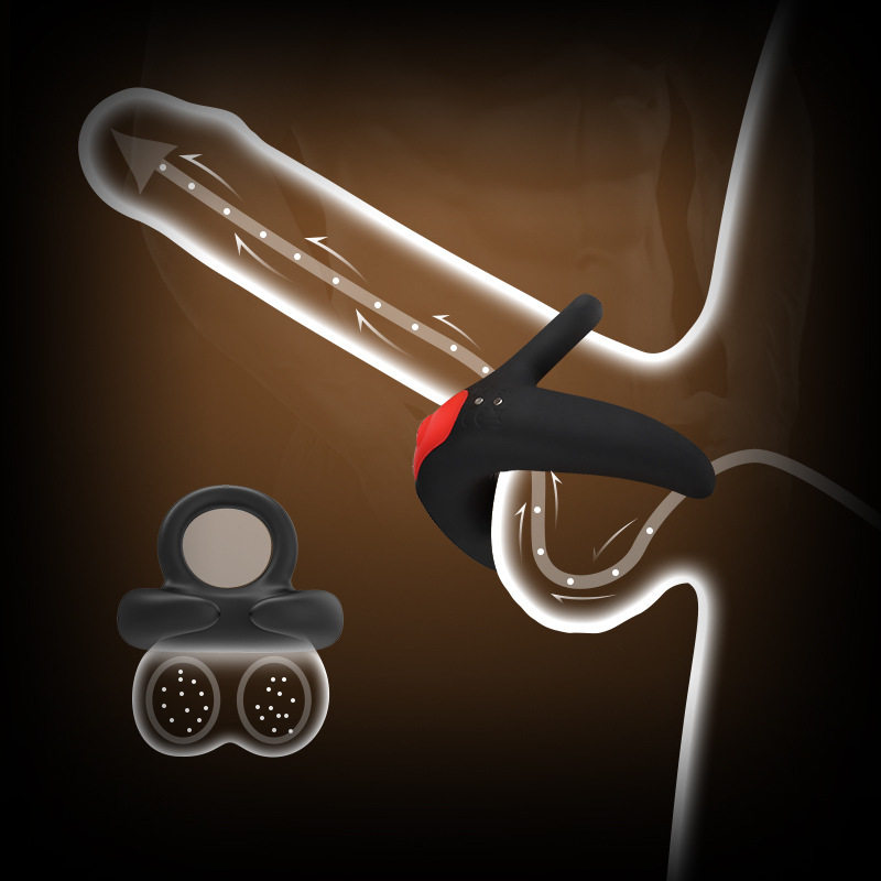 私密速发慕月硅胶振动无线锁精环男用环晴趣佣品按磨环抖音款