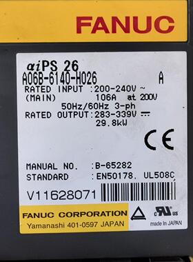 A06B-6140-H026 电源模块 aiPS 26 发那科工控配件议价维修