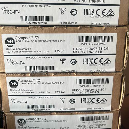 1769-IF4 AB罗克韦尔模拟量输入工控Compact I/O模块议价维修