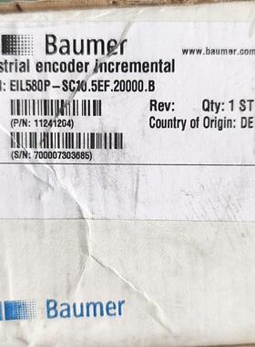 EIL580P-SC10.5EF.20000.B Baumer工业增量编码器议价维修