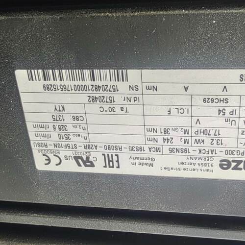 MPG300-1AFCK-19SN35 伦茨伺服电机 工控自动化配件议价维修