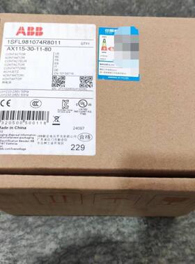 AX115-30-11-80 ABB交流接触器 线圈电压AC220V/240V议价维修