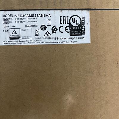 VFD49AMS23ANSAA 台达变频器 11kW 230V工业变频调速装置议价维修