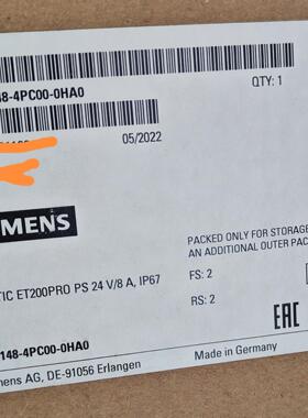 6ES7148-4PC00-0HA0 ET200PRO 电源模块 24V/8A IP67议价维修